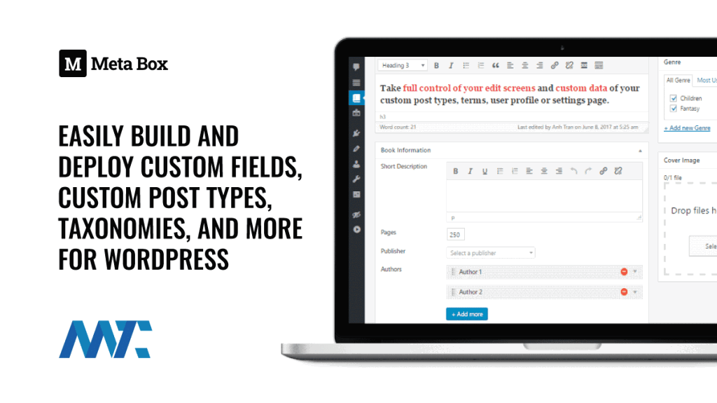 Meta Box - Custom Post Types, Custom Fields, Custom Meta Boxes, Custom Taxonomies for WordPress