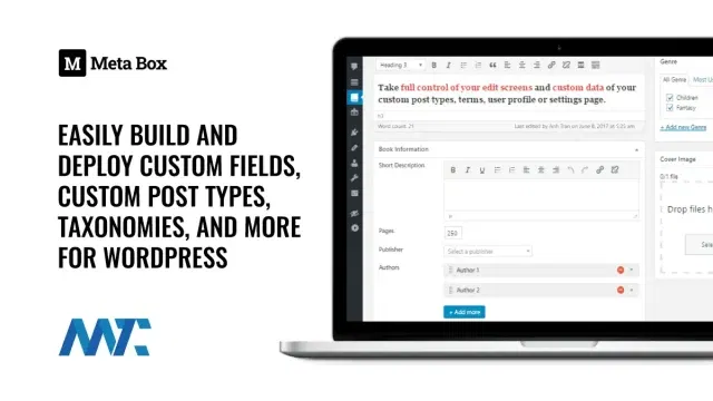 Meta Box - Custom Post Types, Custom Fields, Custom Meta Boxes, Custom Taxonomies for WordPress