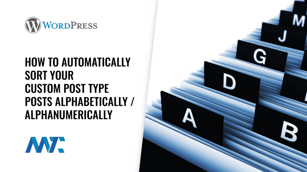 How to Sort WordPress Custom Post Types Alphabetically