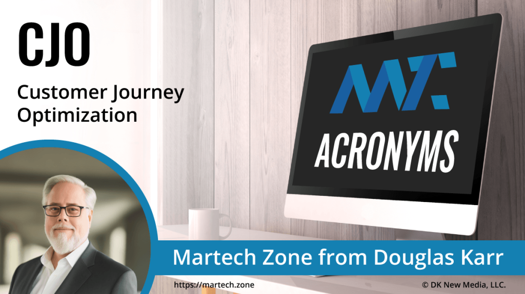 CJO: Customer Journey Optimization What is the acronym CJO? Customer Journey Optimization