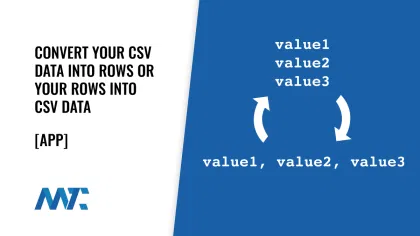 Convert CSV to Row or a Column to CSV