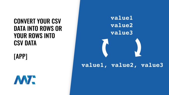 Convert CSV to Row or a Column to CSV