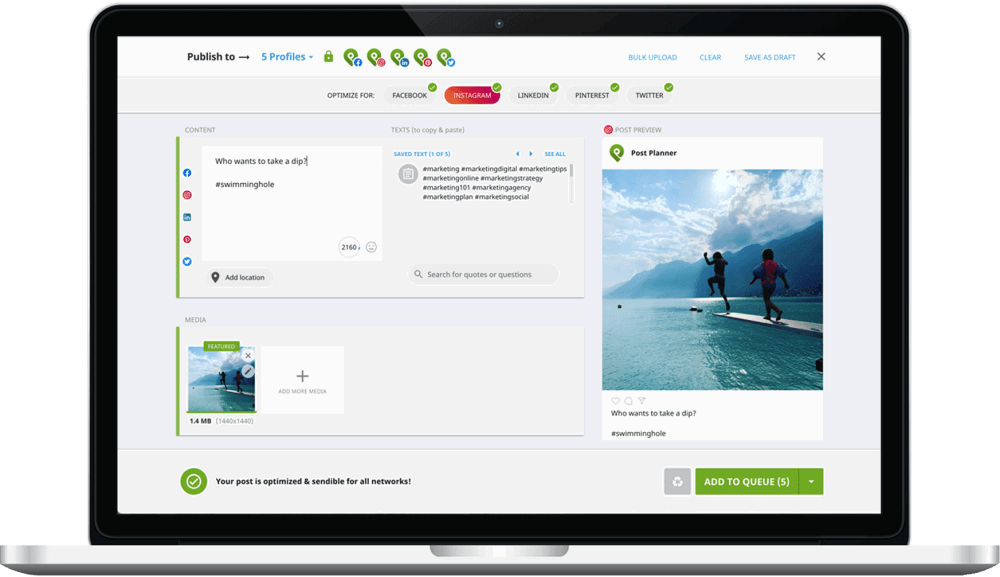Post Planner - Compose Content and optimize it for each social network