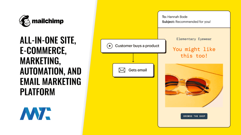 Mailchimp: Website builder, ecommerce, email marketing, marketing automation platform.