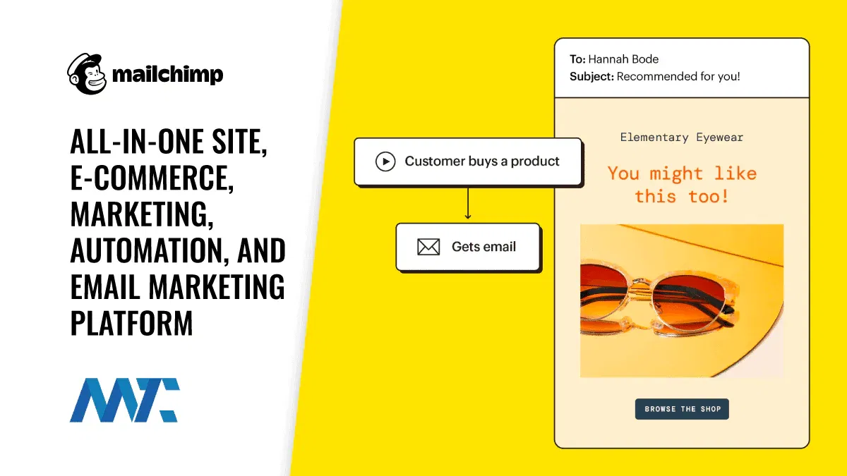 Mailchimp: Website builder, ecommerce, email marketing, marketing automation platform.