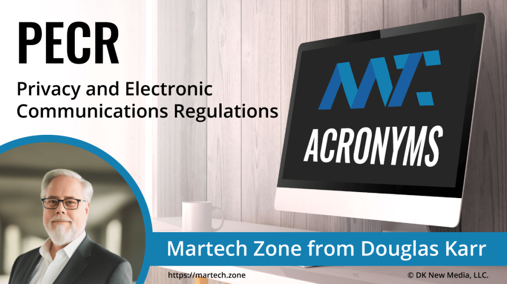 PECR: Privacy and Electronic Communications Regulations What is the acronym PECR? Privacy and Electronic Communications Regulations