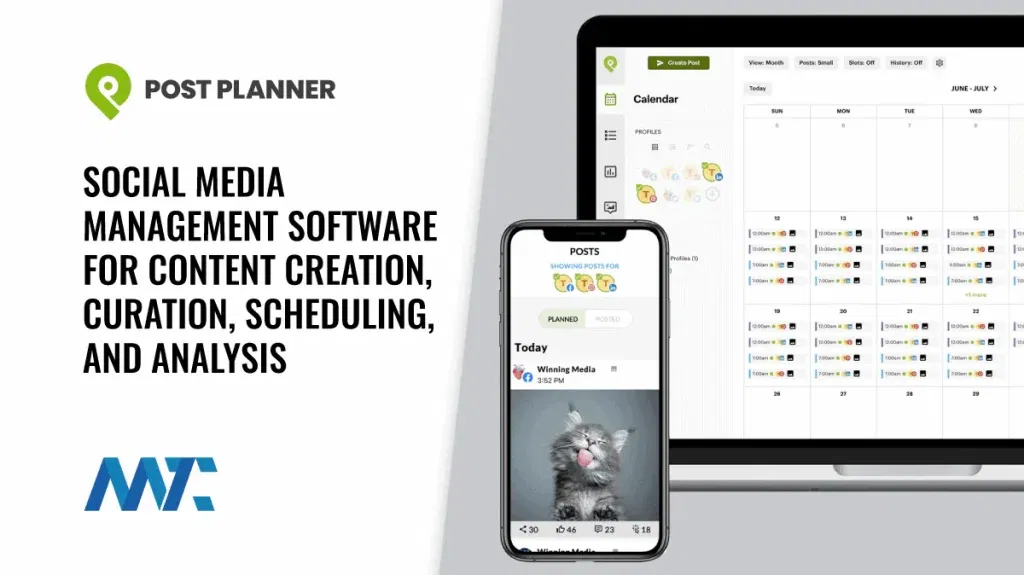 Post Planner - Social media management platform for content curation, scheduling, analysis