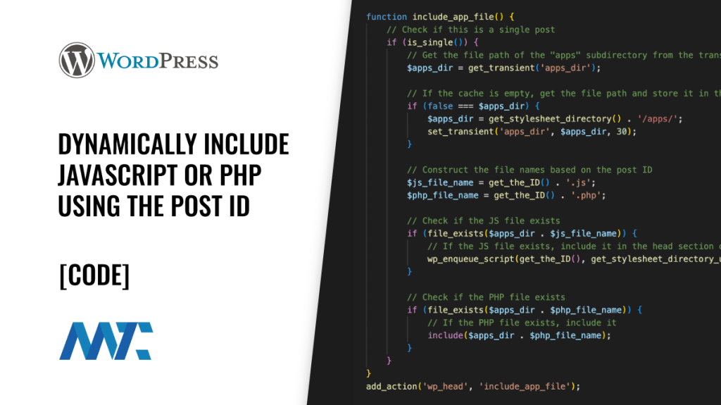 WordPress: Functions.php include JS file or PHP based on Post_ID