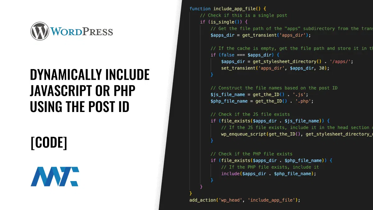 WordPress: Functions.php include JS file or PHP based on Post_ID