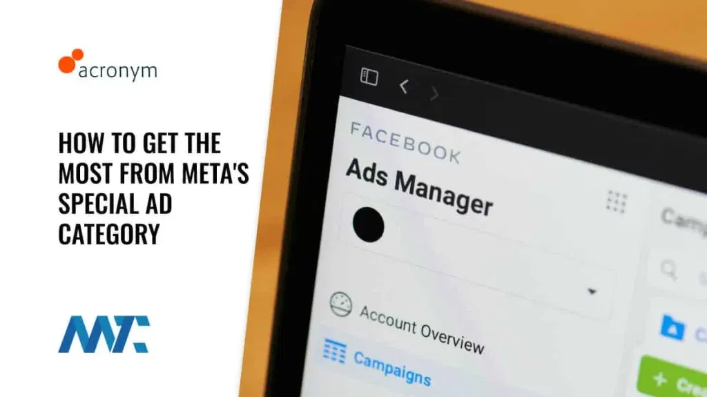META: Facebook advertising - special ad category tips