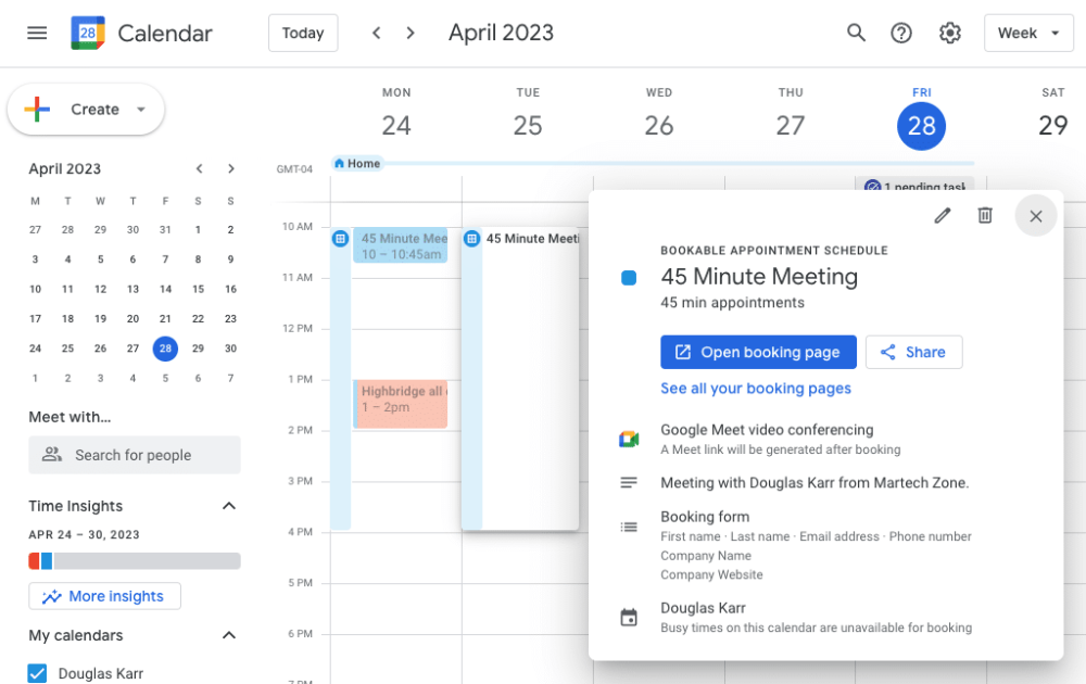 How to Set Up Appointment Scheduling With Your Google Workspace Account 15 View or delete appointment schedule on Google Calendar