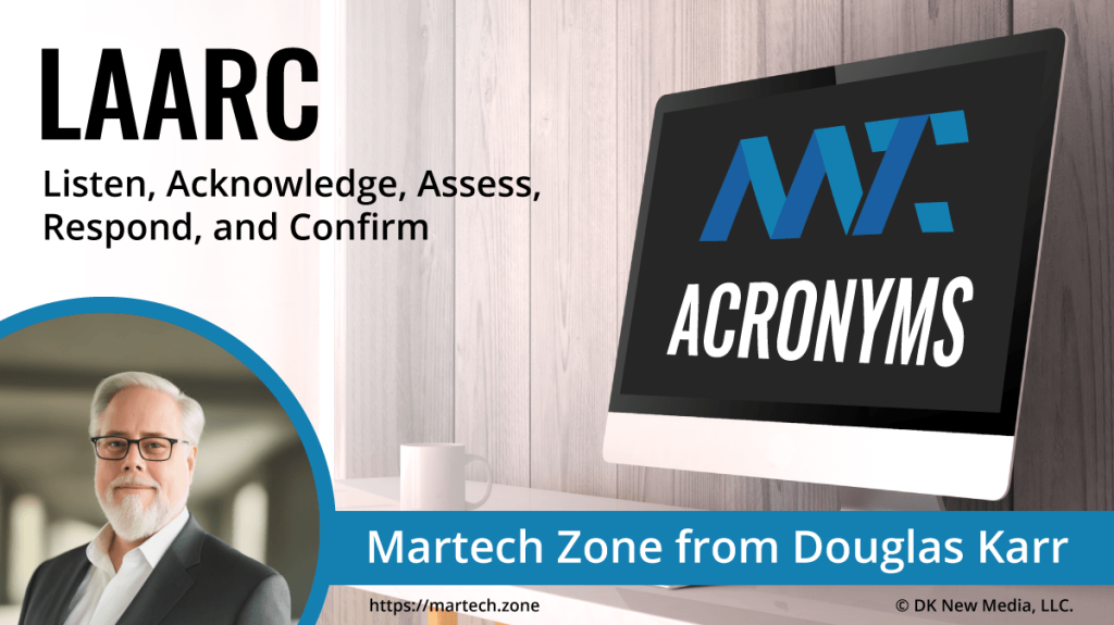 LAARC: Listen, Acknowledge, Assess, Respond, Confirm What is the acronym LAARC? Listen, Acknowledge, Assess, Respond, Confirm