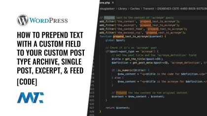 WordPress: Using add_filter to prepend text to archive, single post, rss, and feed