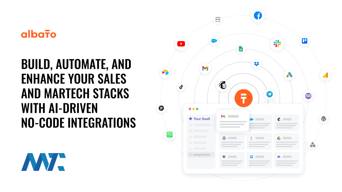 Albato: Build, Automate, And Enhance Your Sales and Martech Stacks With AI-Driven No-Code Integrations 1 Albato No-Code / Codeless Integration Platform