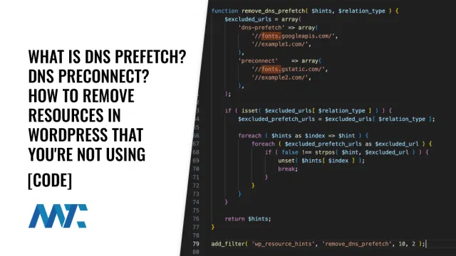 Remove Resources In DNS Prefetch and DNS Preconnect in WordPress