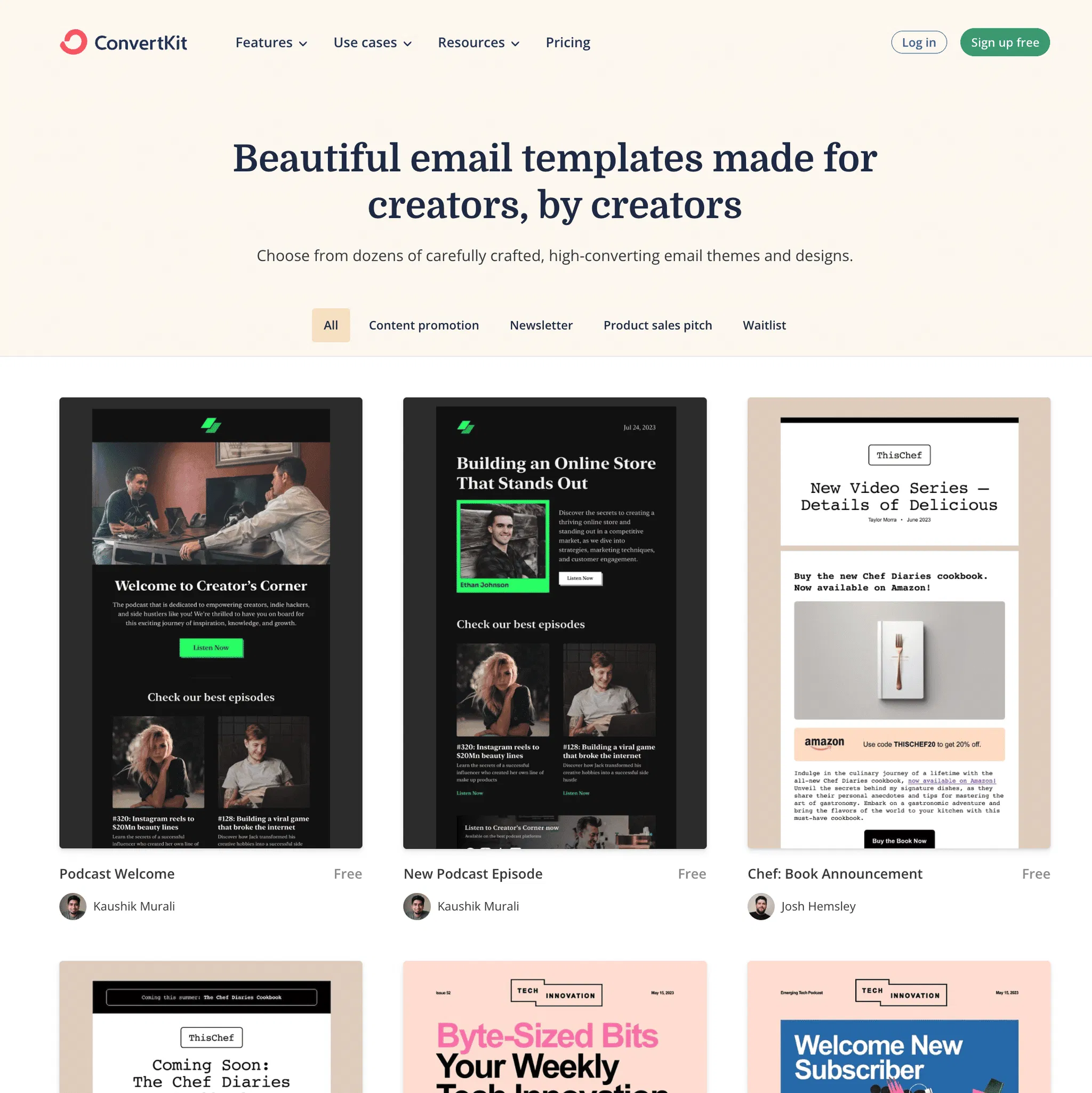 convertkit-marketplace-html-email-templates