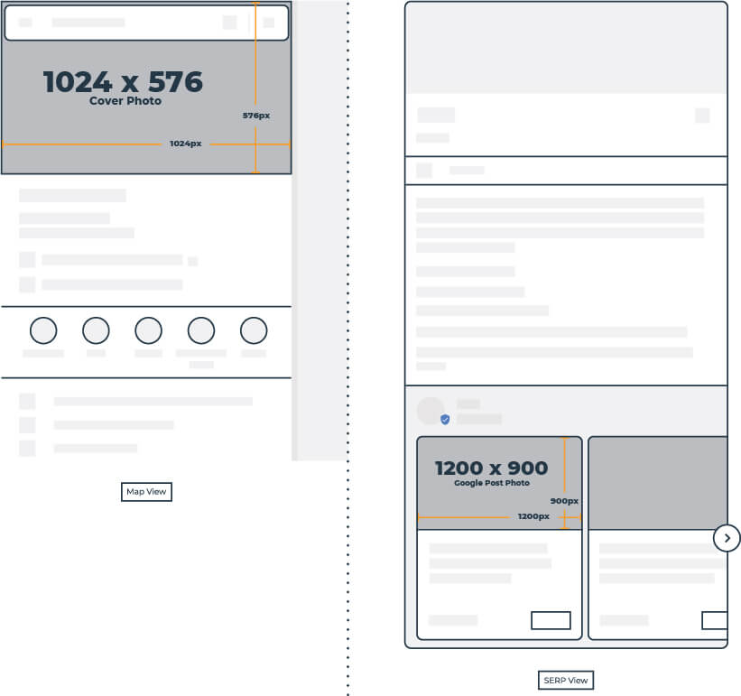Google Business Page Sizes