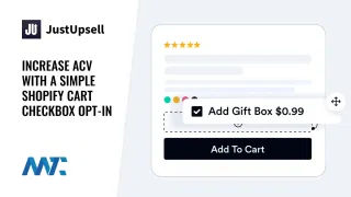 JustUpsell: Shopify Checkbox Upsell App for Increasing Average Cart Value (ACV)