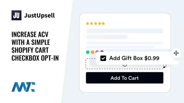JustUpsell: Shopify Checkbox Upsell App for Increasing Average Cart Value (ACV)