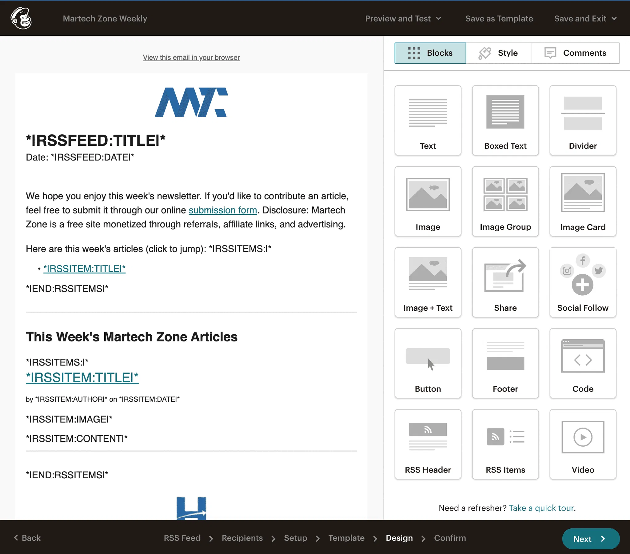 mailchimp-rss-to-email-editor