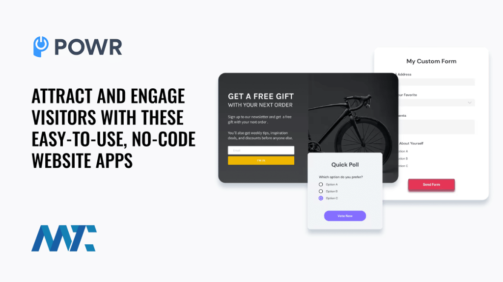 POWR Website Apps for data collection, polls, countdown timers, forms, etc.