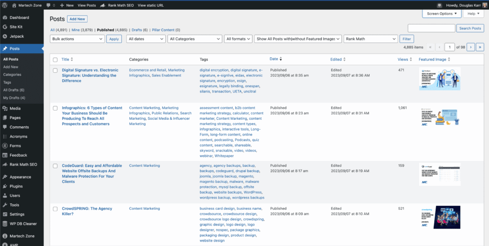 Date Modified / Edited Column in WordPress Posts Admin Page