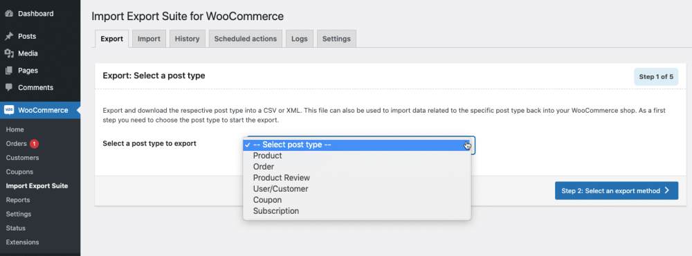 Export WooCommerce Data