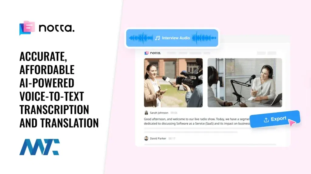 Notta AI-Powered Transcription and Translation for Audio and Video