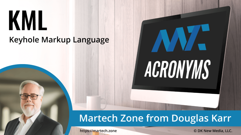 KML: Keyhole Markup Language What is the acronym KML? Keyhole Markup Language