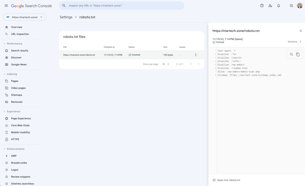 Test Your Robots.txt File in Google Search Console