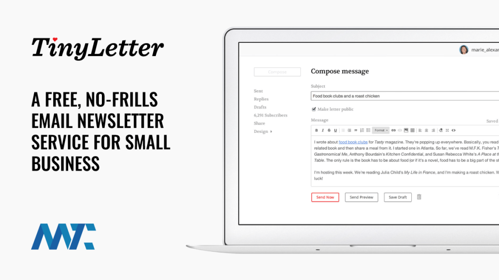 TinyLetter - Free Email Newsletter Service from Mailchimp