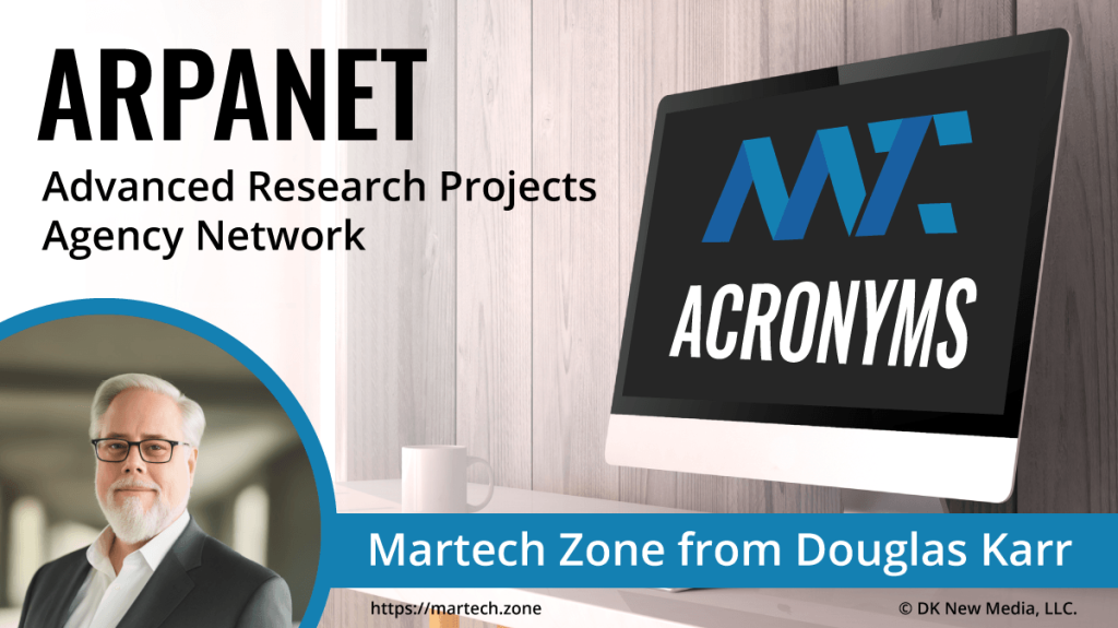 ARPANET: Advanced Research Projects Agency Network What is the acronym ARPANET? Advanced Research Projects Agency Network