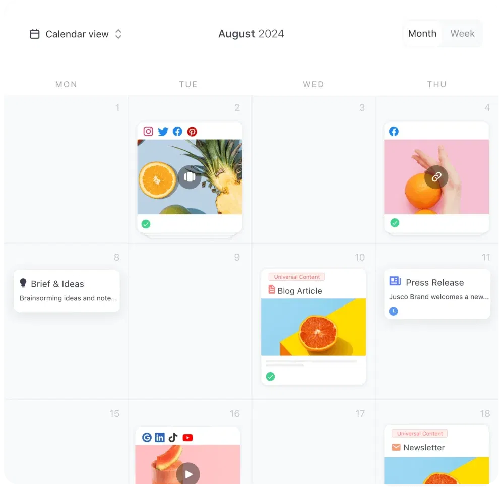 Planable: Streamlining Content Workflows, Approvals, and Publishing for Marketing Teams 3 Planable Social Media Content Calendar