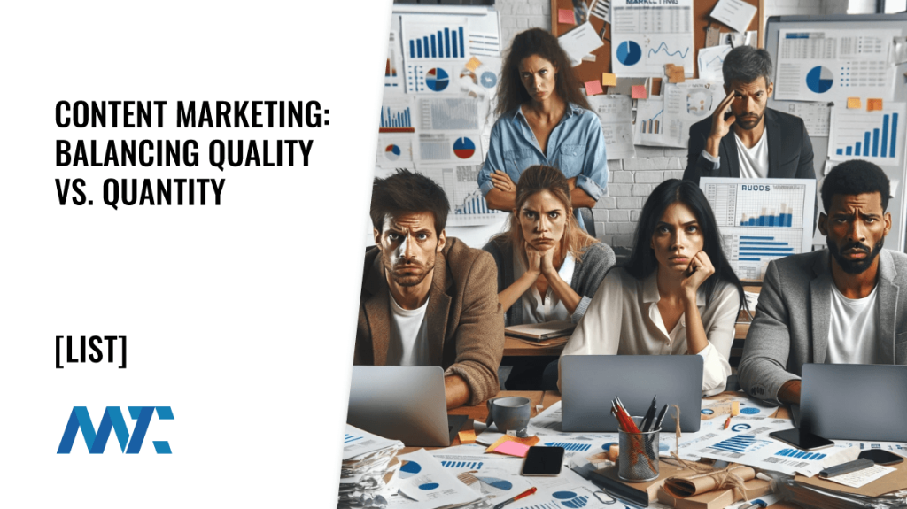 Quantity versus quality of content, a list of questions