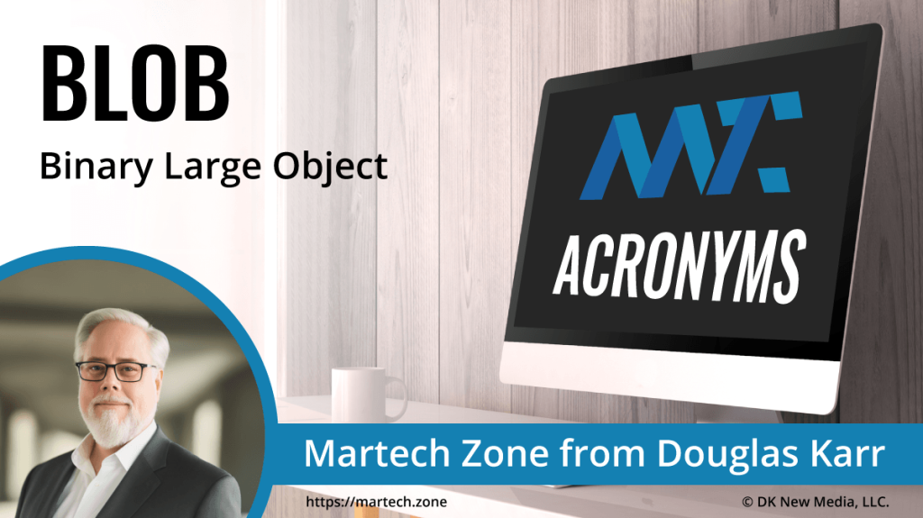 BLOB: Binary Large Object What is the acronym BLOB? Binary Large Object