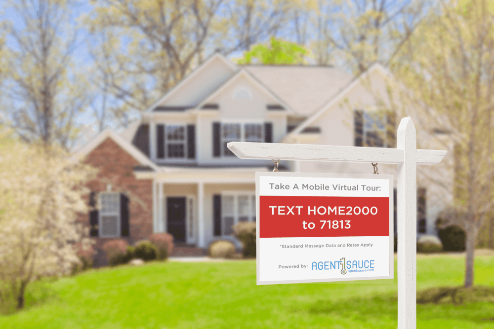 Real Estate Sign with Text Messages