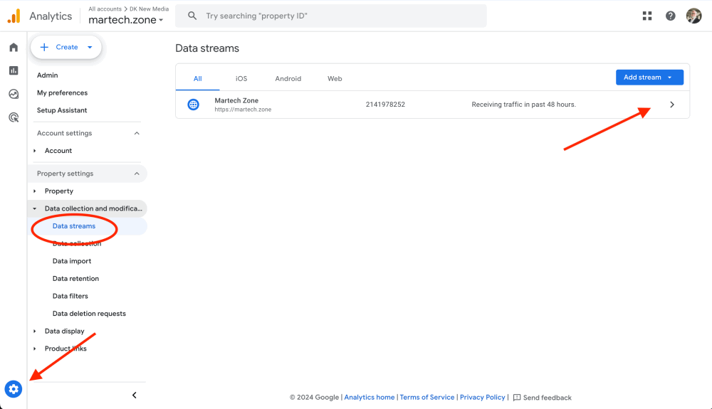 How Do You Filter Out Your IP Address From Google Analytics 4? 2 Step 1: GA4 admin, data collection and modification, data streams