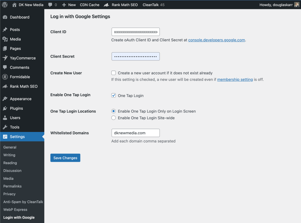 Google Cloud: How to Add A Google Login To Your Corporate WordPress Site 10 wordpress plugin google login
