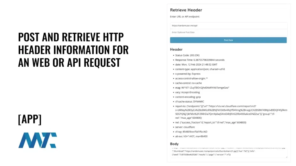 App: http header request test and troubleshoot tool