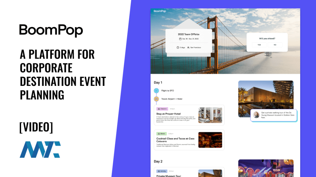 BoomPop: Corporate Destination Event Planning