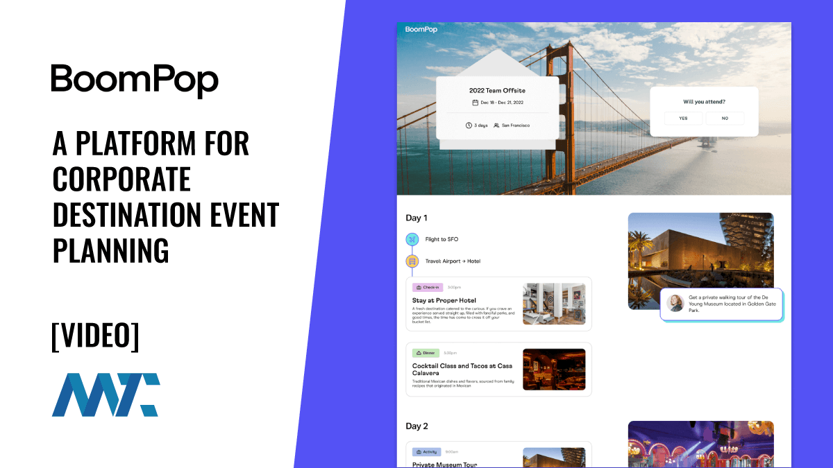 BoomPop: A Platform for Corporate Destination Event Planning 1 BoomPop: Corporate Destination Event Planning