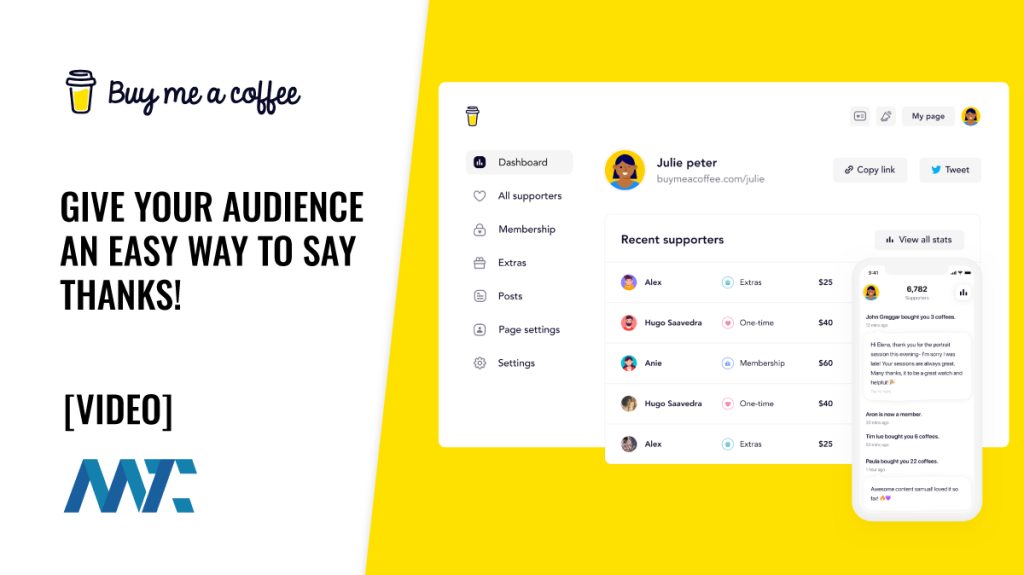 Buy Me a Coffee: Monetize Your Content