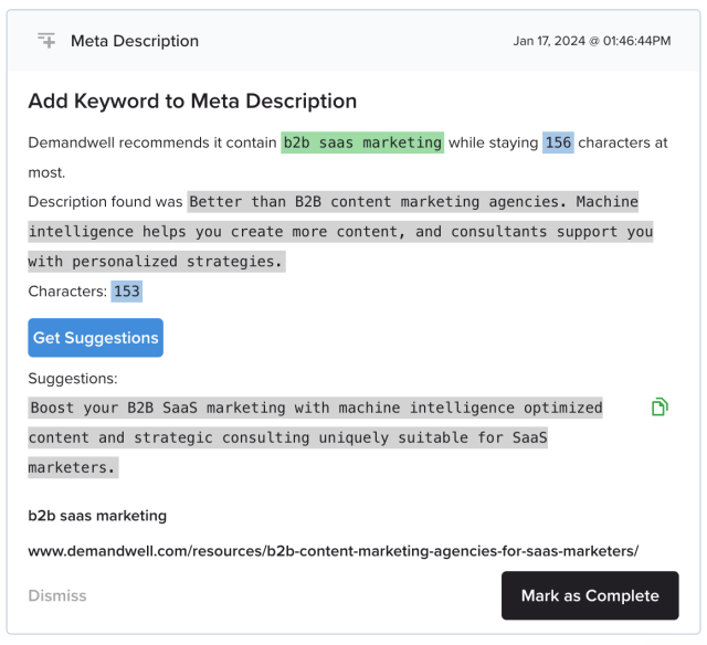 PageAdviser: AI-Driven SEO Recommendations and Suggestions 3 demandwell seo recommendations