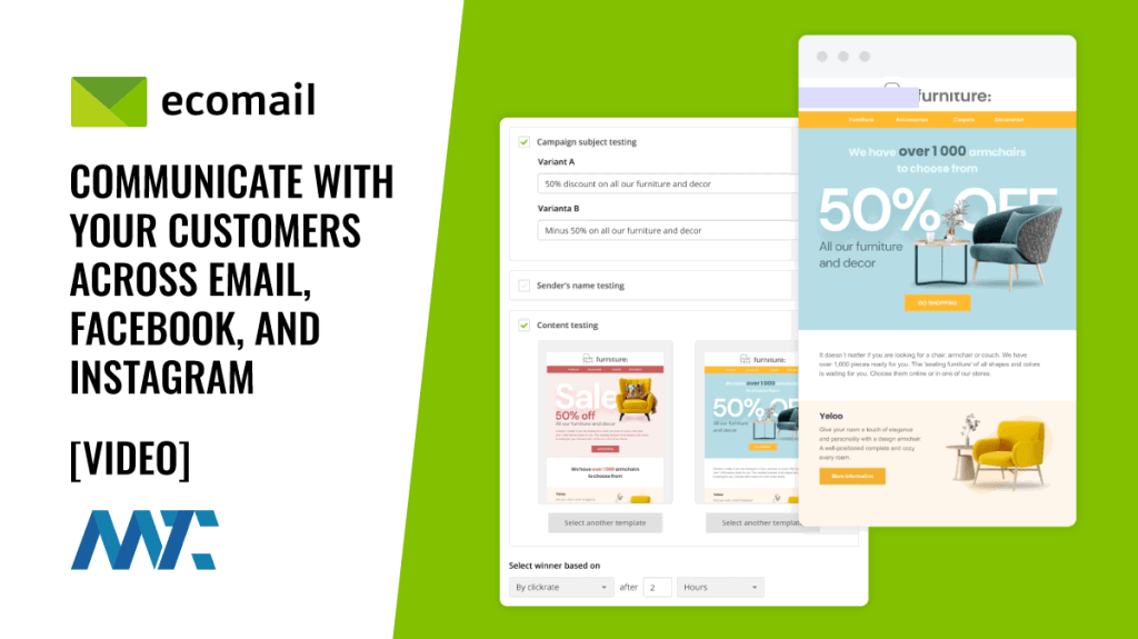 Ecomail: Newsletter and Ecommerce Communication Platform for Email, Facebook Messenger, and instagram Messages