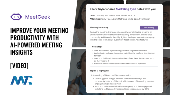 MeetGeek: Improve Meeting Productivity with AI Meeting Insights