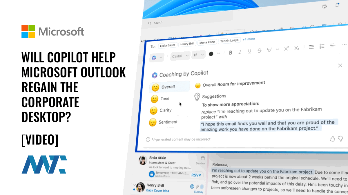 Outlook: Will Copilot Help Microsoft Outlook Regain The Corporate Desktop? 1 Microsoft Outlook and Microsoft Copilot AI and GenAI