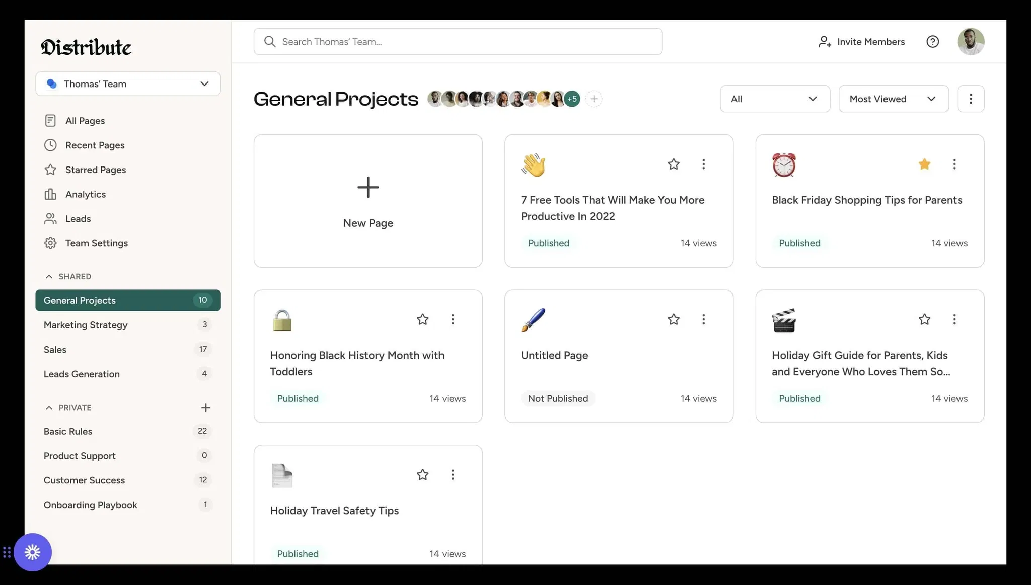 Distribute page builder projects