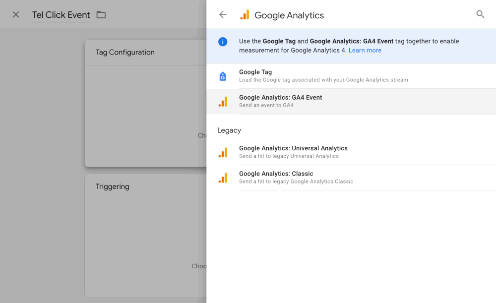 Track Call (Tel) Clicks As Key Events In Google Analytics 4 Events Using Google Tag Manager 3 Google Tag Manger GA4 Event for Tel Click