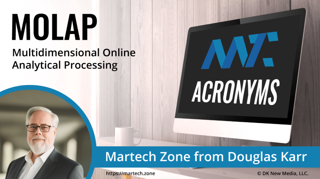 MOLAP: Multidimensional Online Analytical Processing What is the acronym MOLAP? Multidimensional Online Analytical Processing