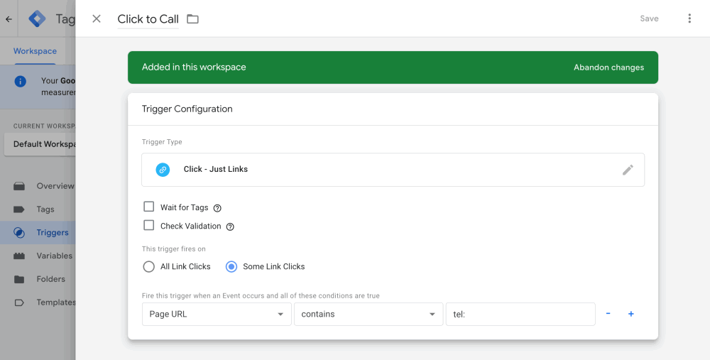 Track Call (Tel) Clicks As Key Events In Google Analytics 4 Events Using Google Tag Manager 2 Google Tag Manager Trigger for tel: Links